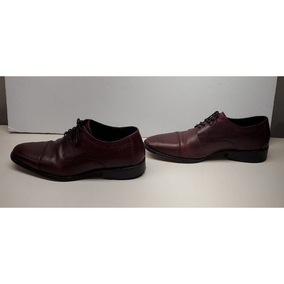 J.Murphy Dress Shoes Burgundy Leather Oxford Cap Toe  Men's US Size 10.5W - Picture 6 of 9